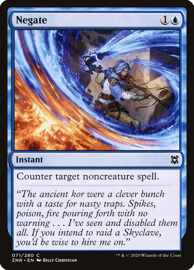 Negate card front