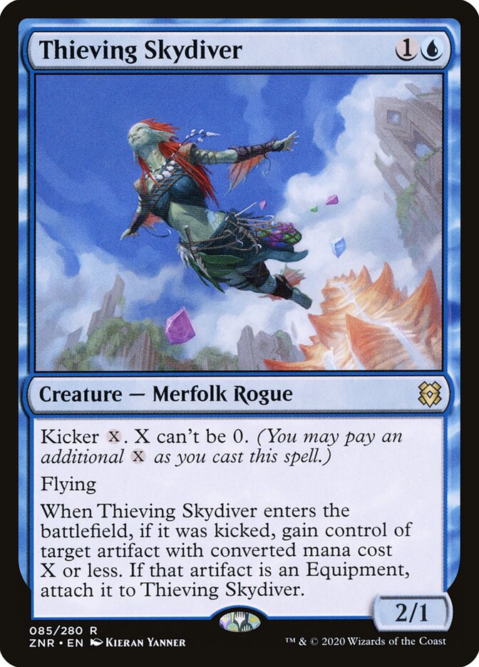 Thieving Skydiver card front