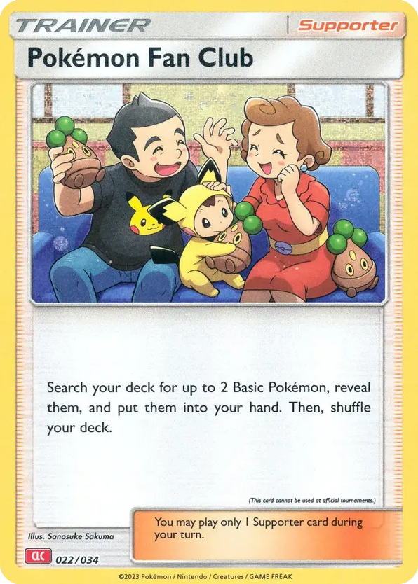 Pokémon Fan Club card front