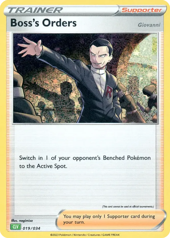 Boss's Orders card front