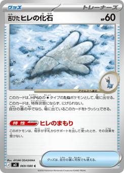 古びたヒレの化石