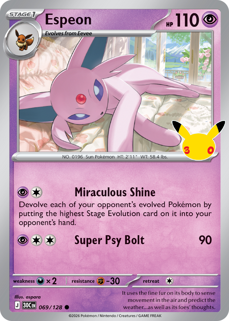 Espeon card front