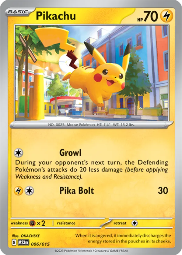 Pikachu card front
