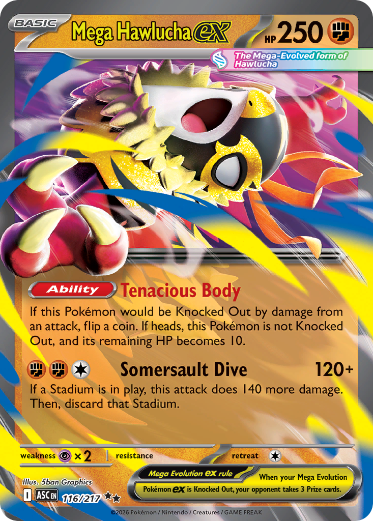 Mega Hawlucha ex card front