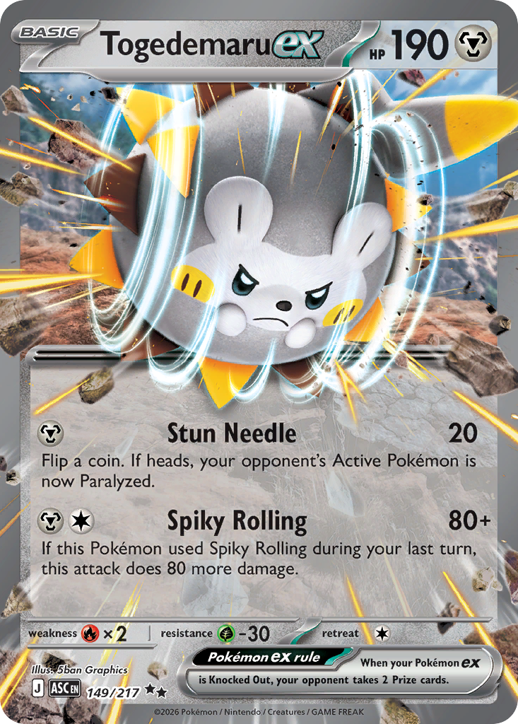 Togedemaru ex card front