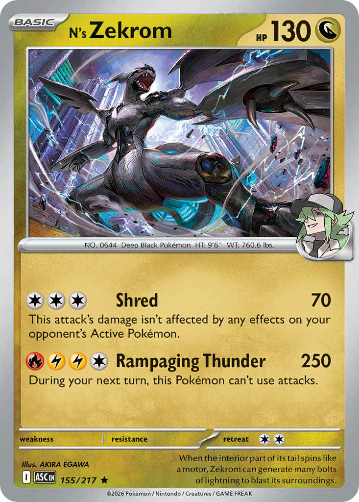 N's Zekrom card front