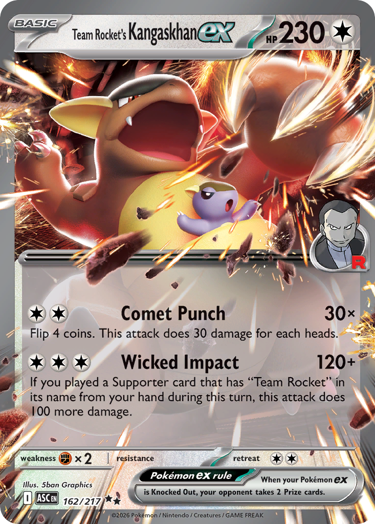 Team Rocket's Kangaskhan ex card front