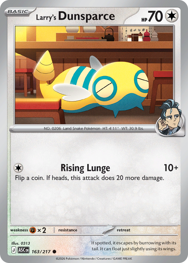 Larry's Dunsparce card front