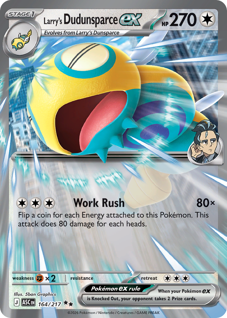 Larry's Dudunsparce ex card front