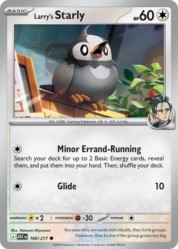 Larry's Starly card front