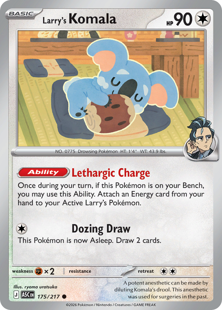 Larry's Komala card front