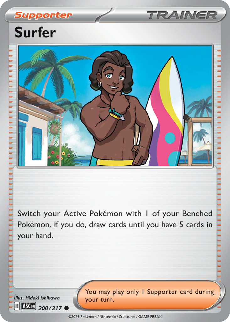 Surfer card front