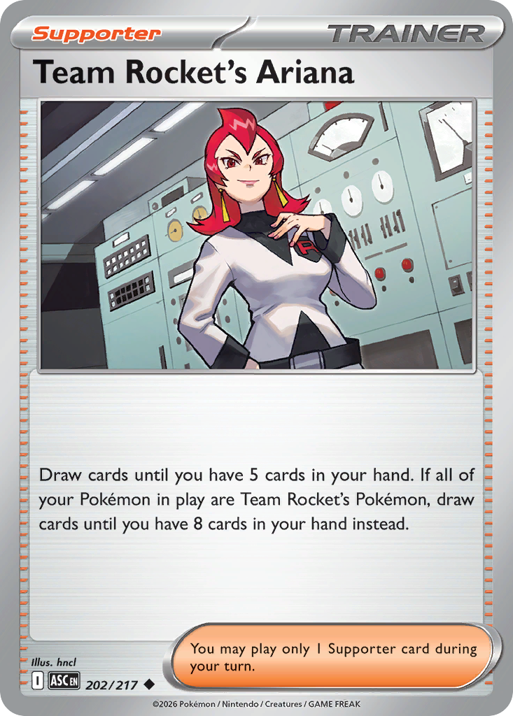 Team Rocket's Ariana card front