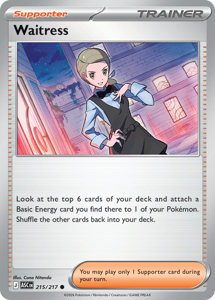 Waitress card front