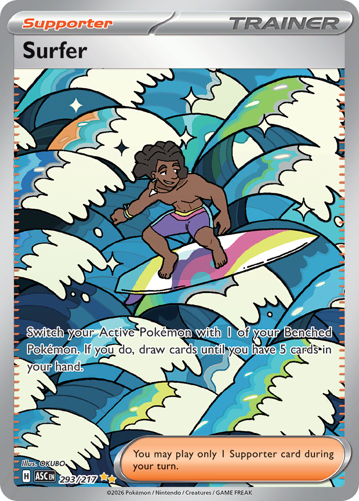 Surfer card front