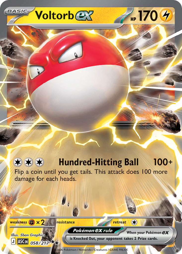 Voltorb ex card front