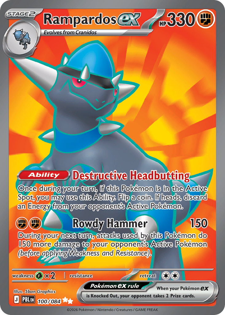 Rampardos ex card front