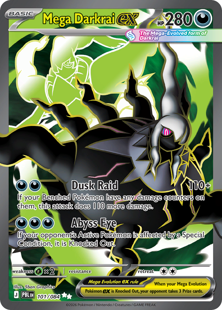 Mega Darkrai ex card front