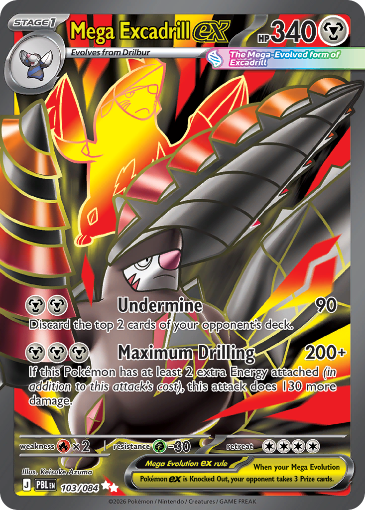 Mega Excadrill ex card front