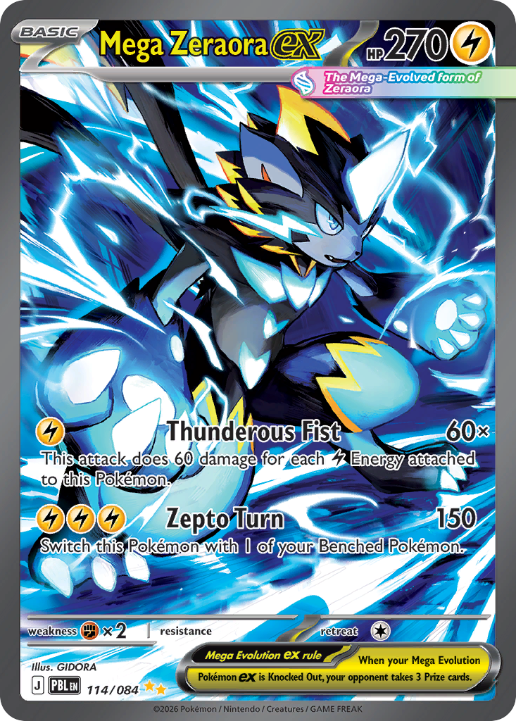 Mega Zeraora ex card front