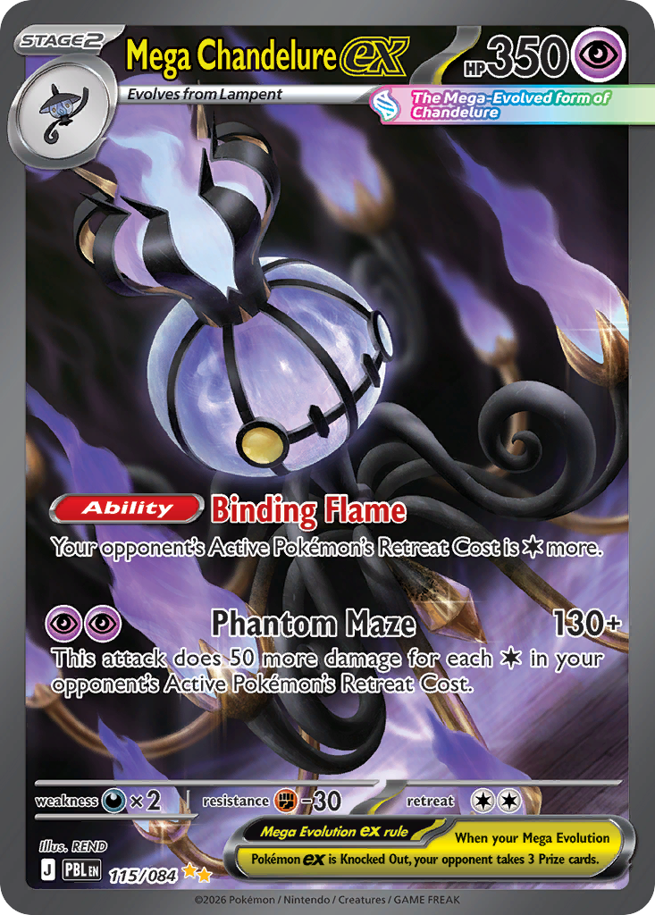 Mega Chandelure ex card front