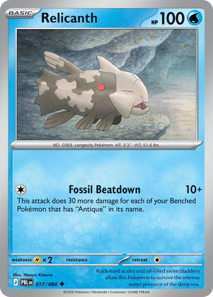 Relicanth card front