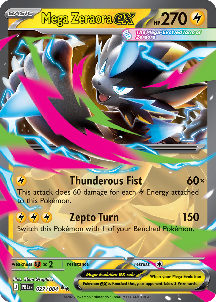 Mega Zeraora ex card front