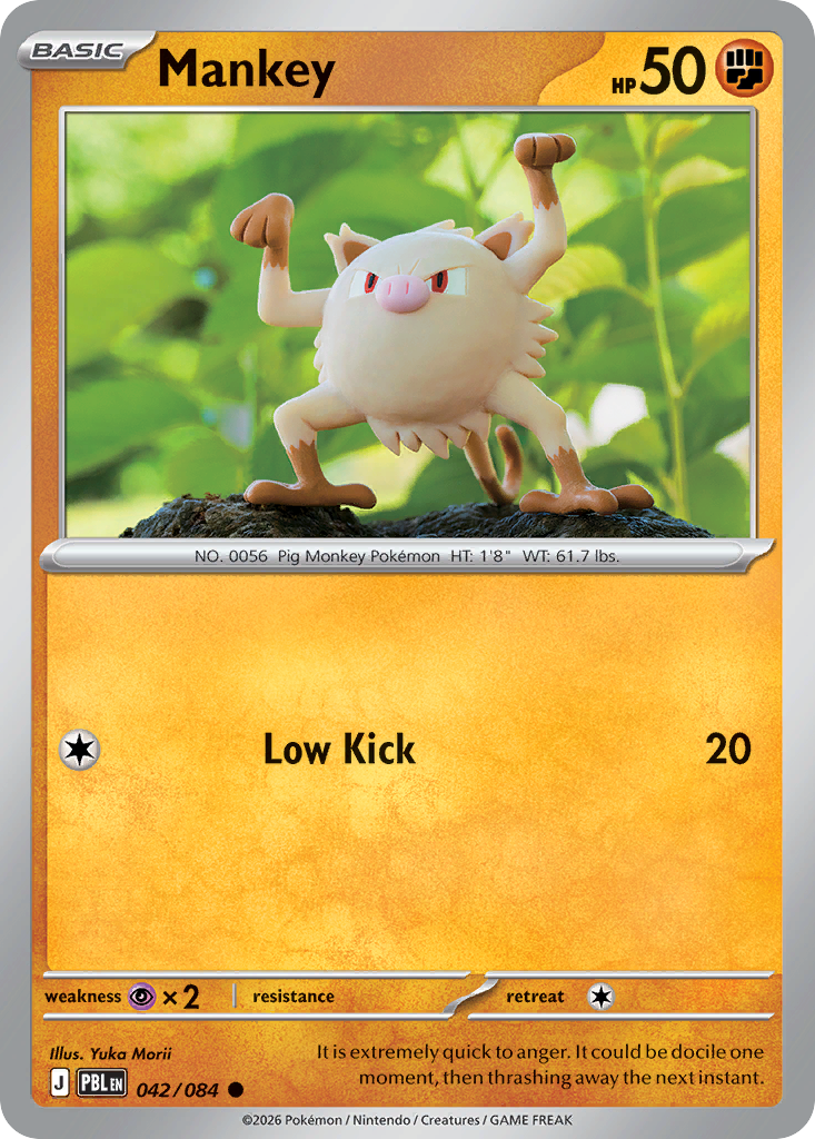 Mankey card front