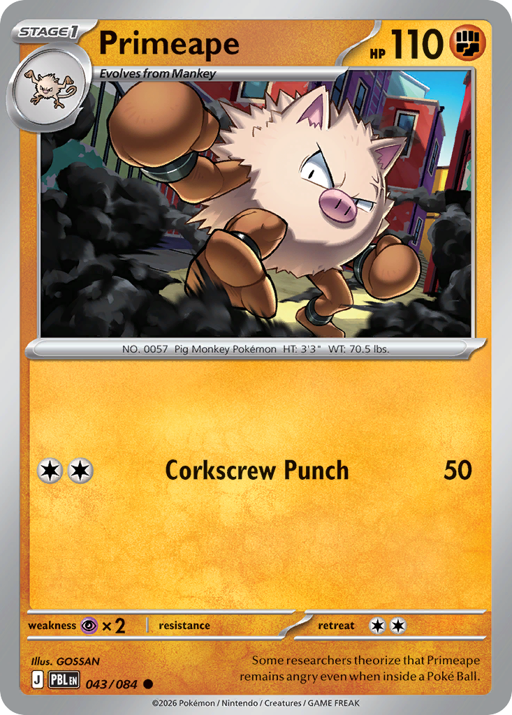 Primeape card front
