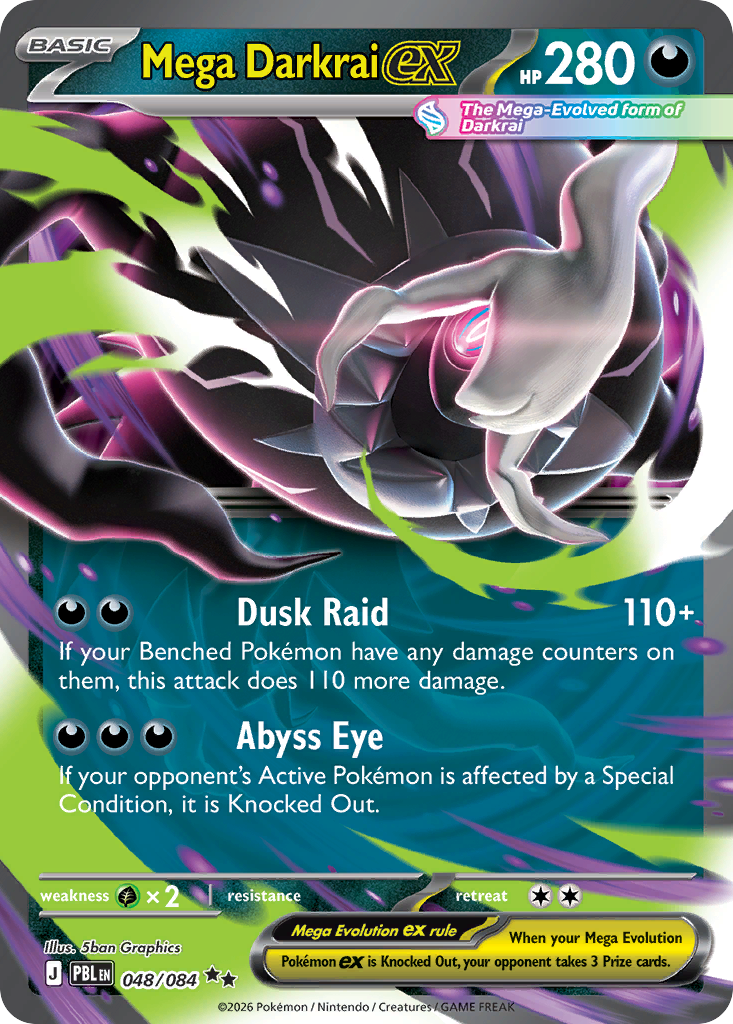 Mega Darkrai ex card front