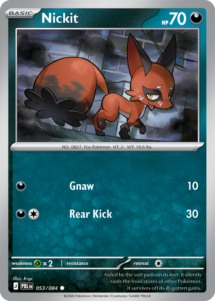 Nickit card front