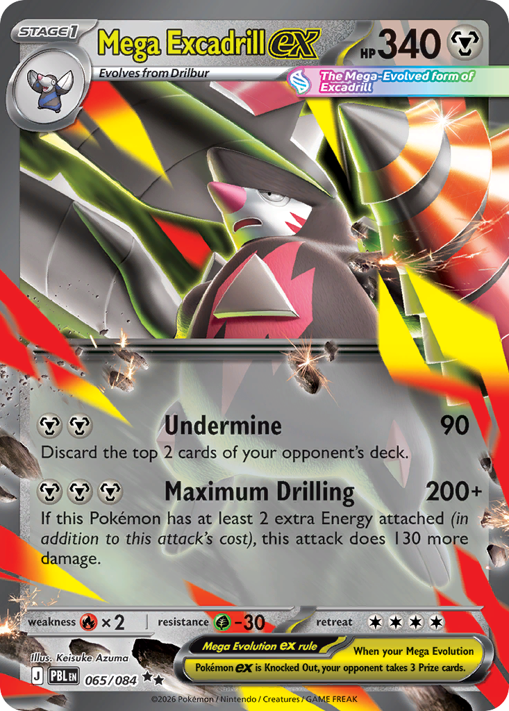 Mega Excadrill ex card front
