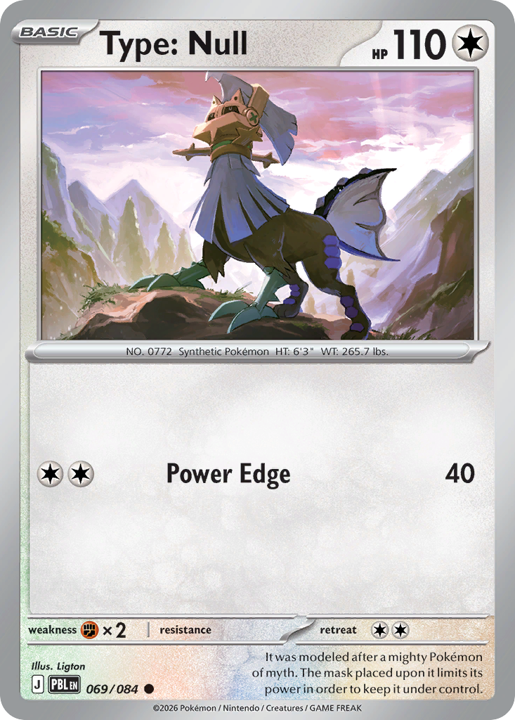 Type: Null card front