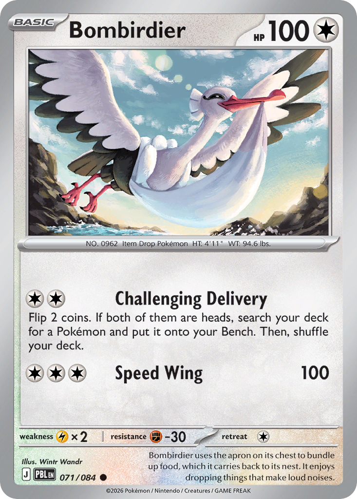 Bombirdier card front