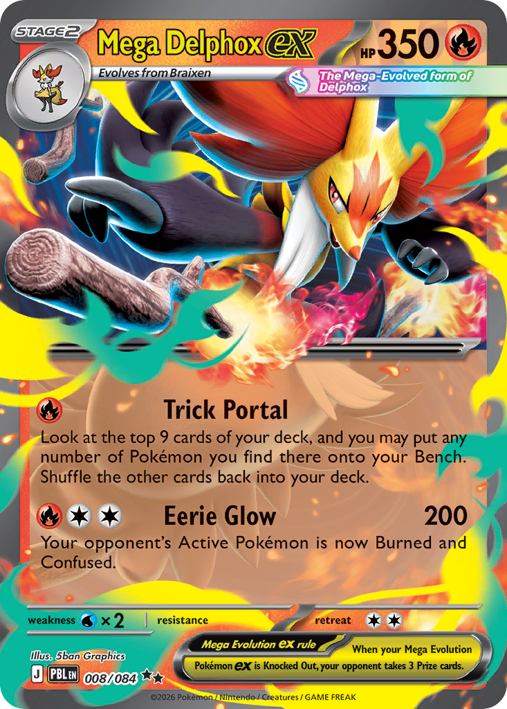 Mega Delphox ex card front