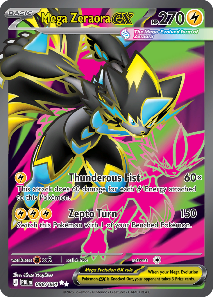 Mega Zeraora ex card front