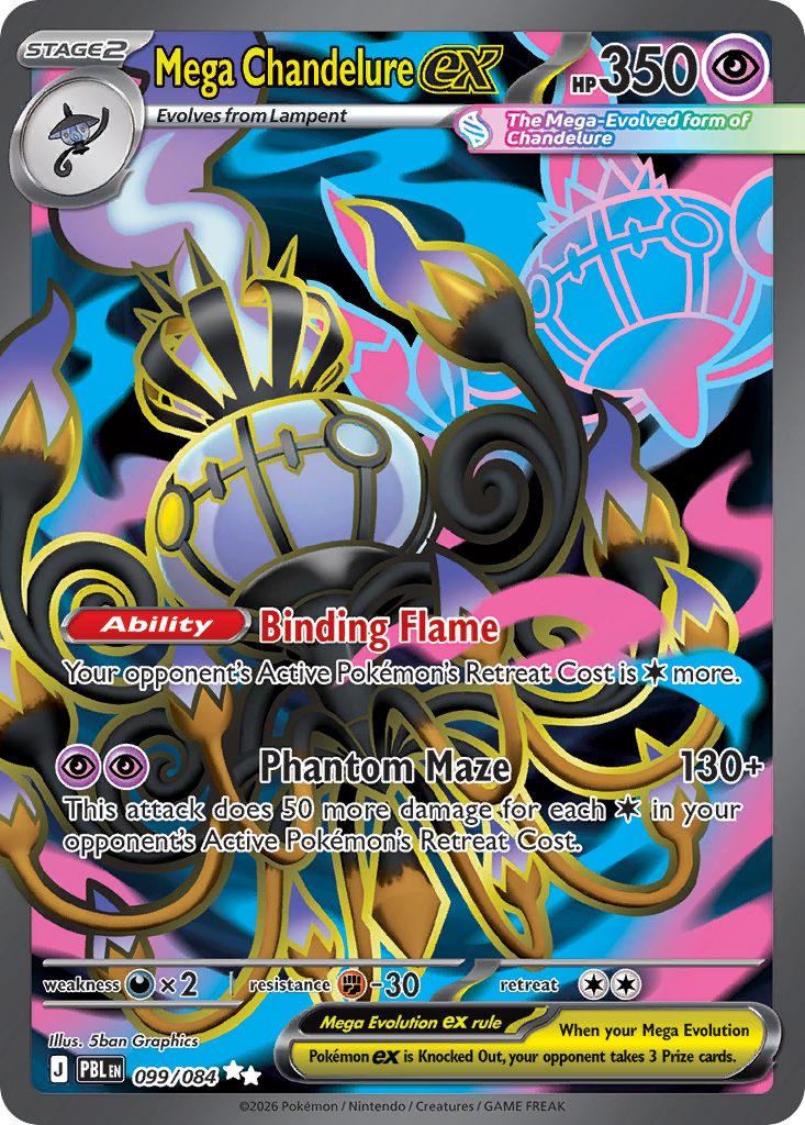 Mega Chandelure ex card front