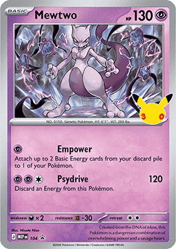 Mewtwo card front