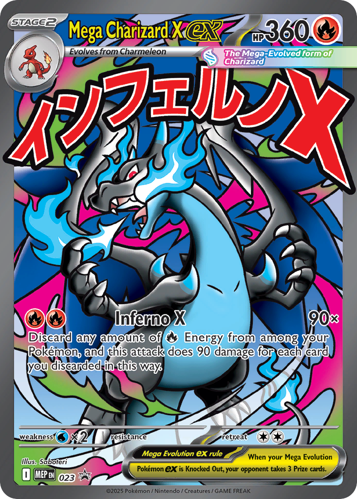 Mega Charizard X ex card front