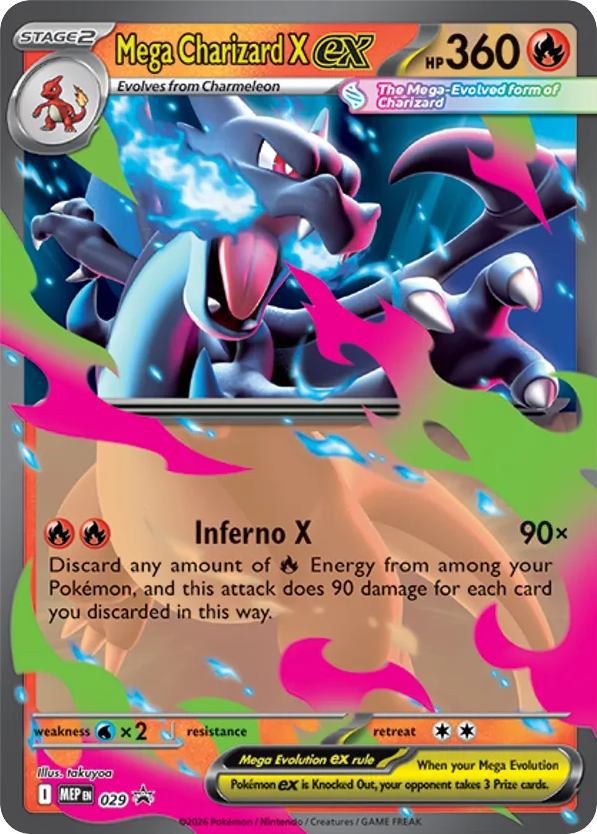 Mega Charizard X ex card front