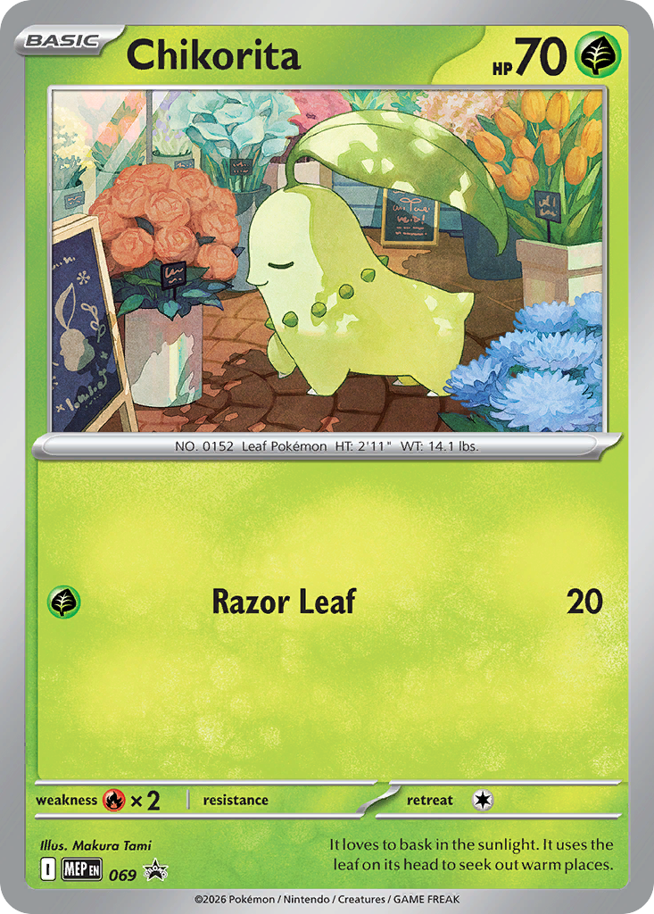 Chikorita card front