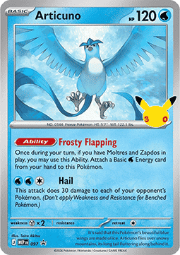 Articuno card front