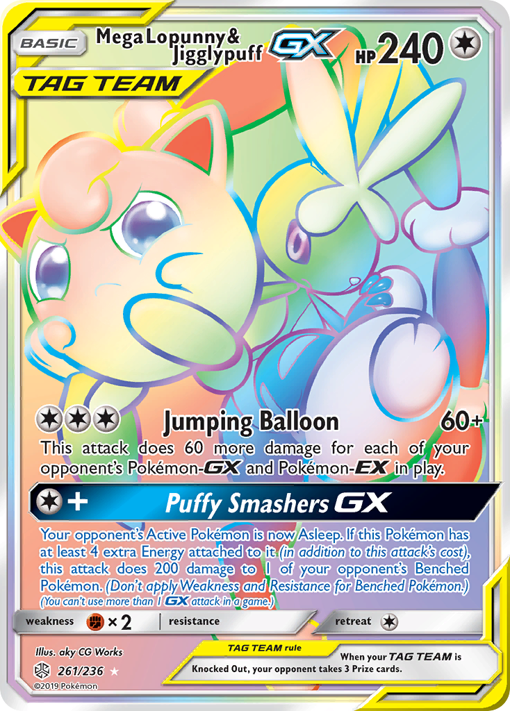 Mega Lopunny & Jigglypuff-GX card front