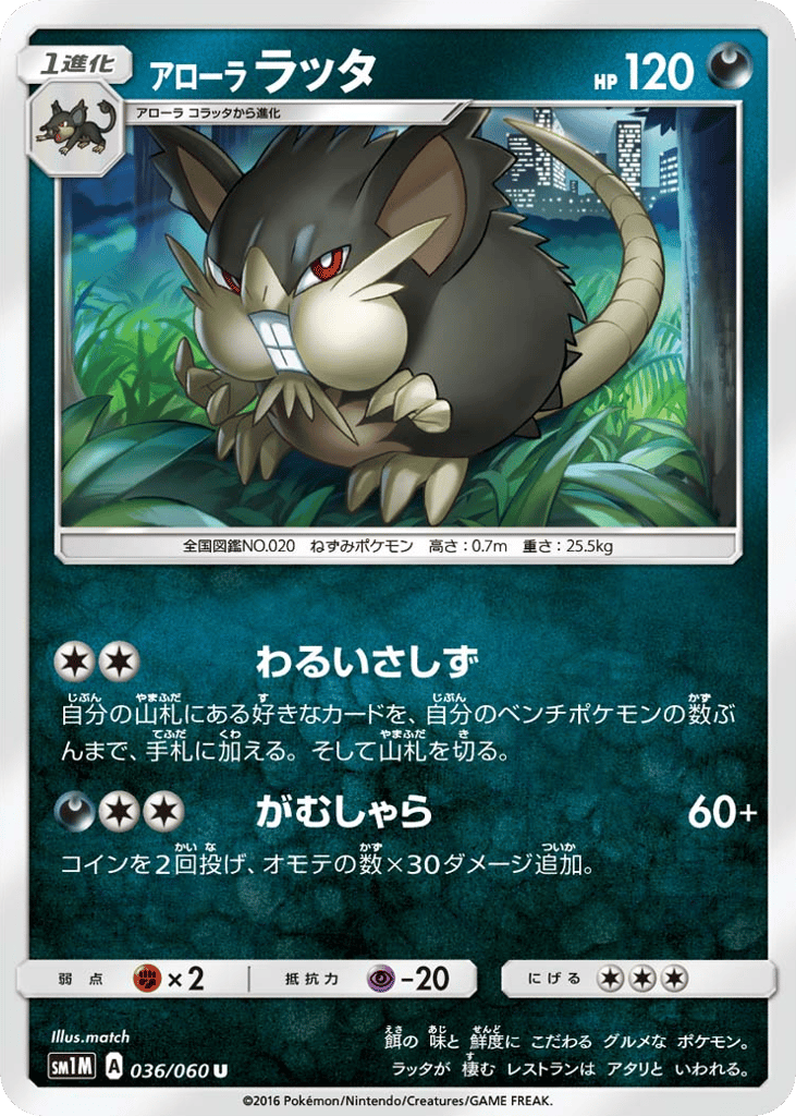 アローラ ラッタ card front