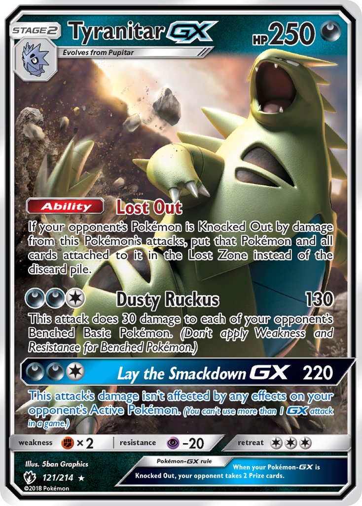 Tyranitar-GX card front