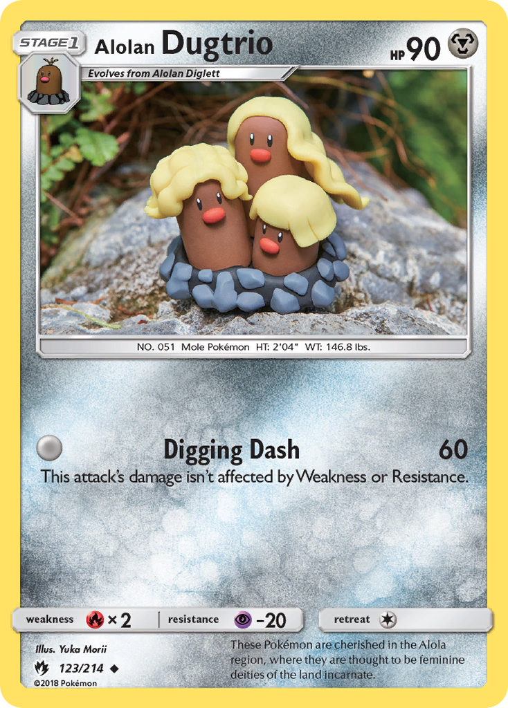 Alolan Dugtrio card front