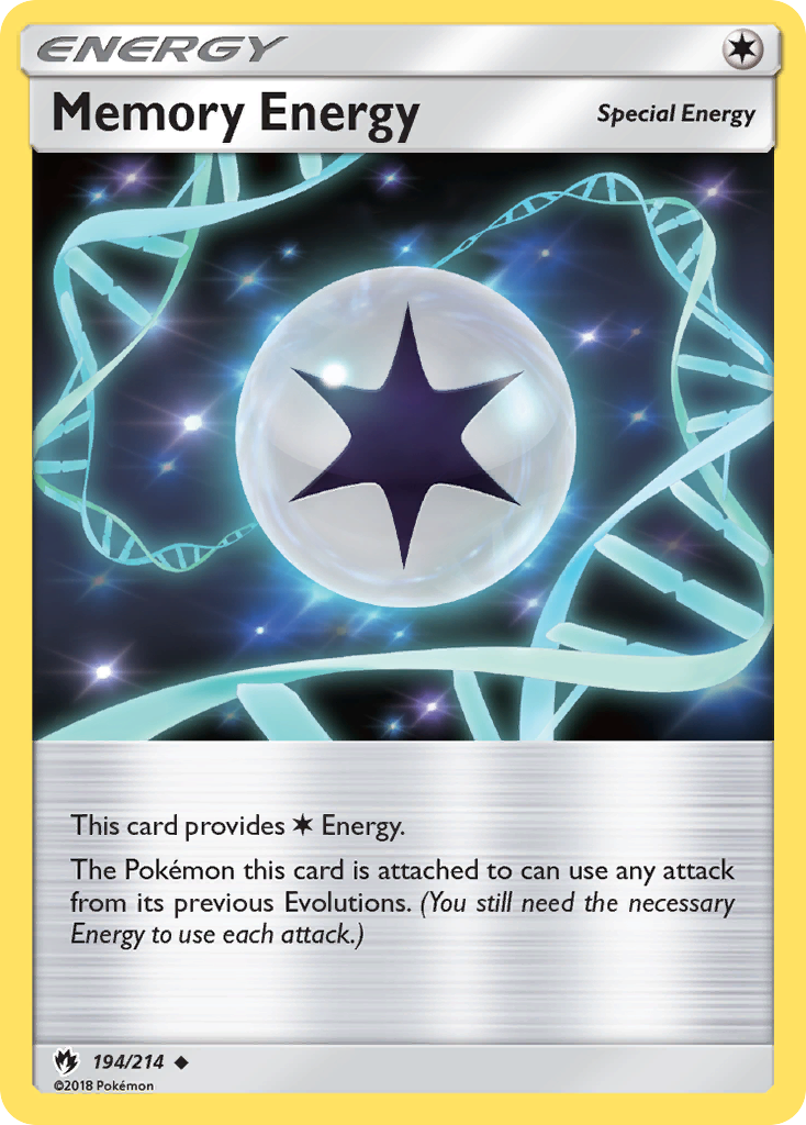 Memory Energy card front