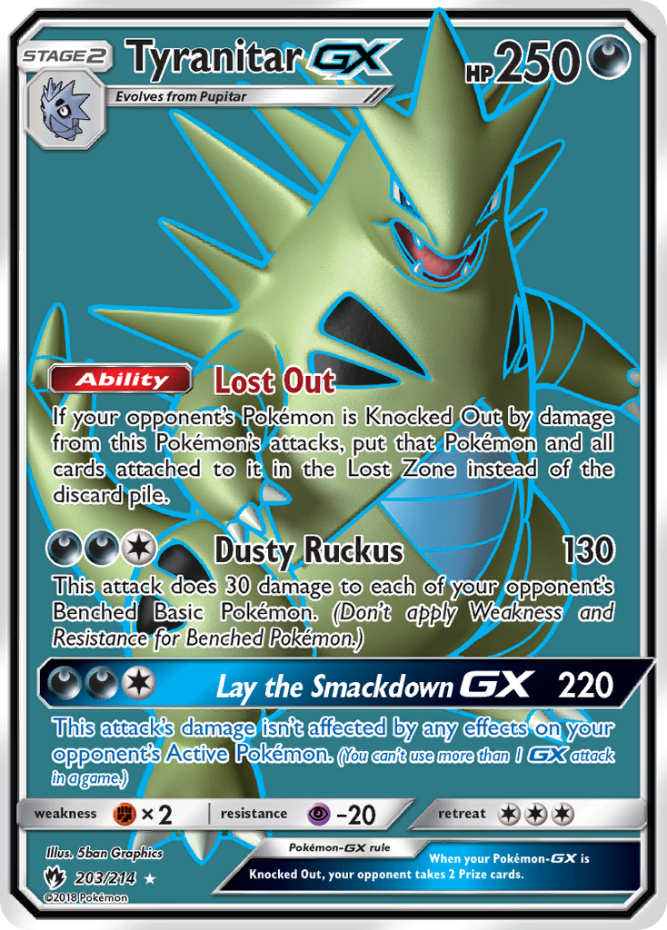 Tyranitar-GX card front