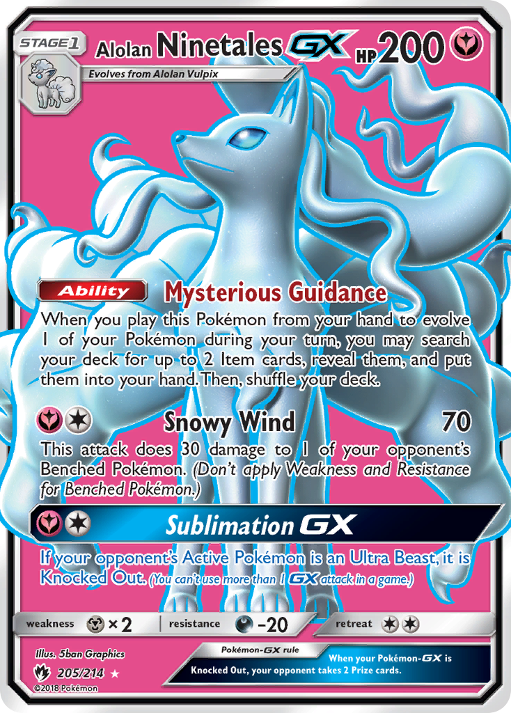 Alolan Ninetales-GX card front