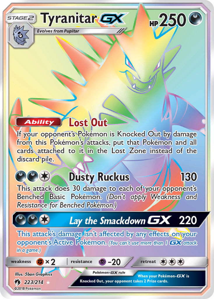 Tyranitar-GX card front